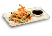 Tempura de Verduras con Langostinos
